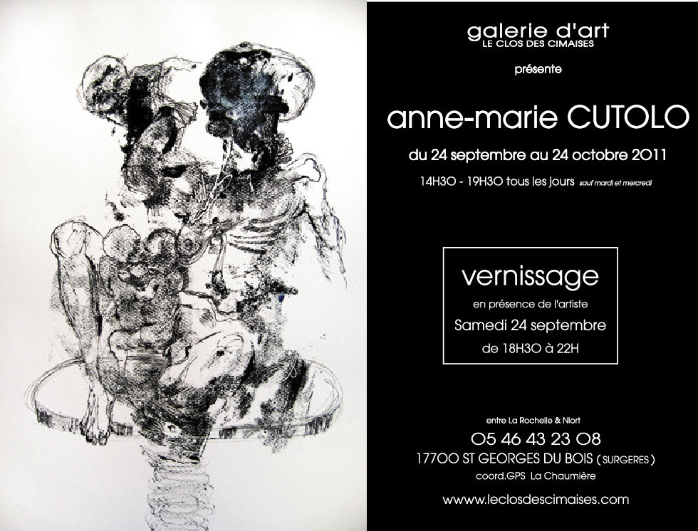 EXPOannemarieCUTOLO Carton de l'exposition au Clos des Cimaises